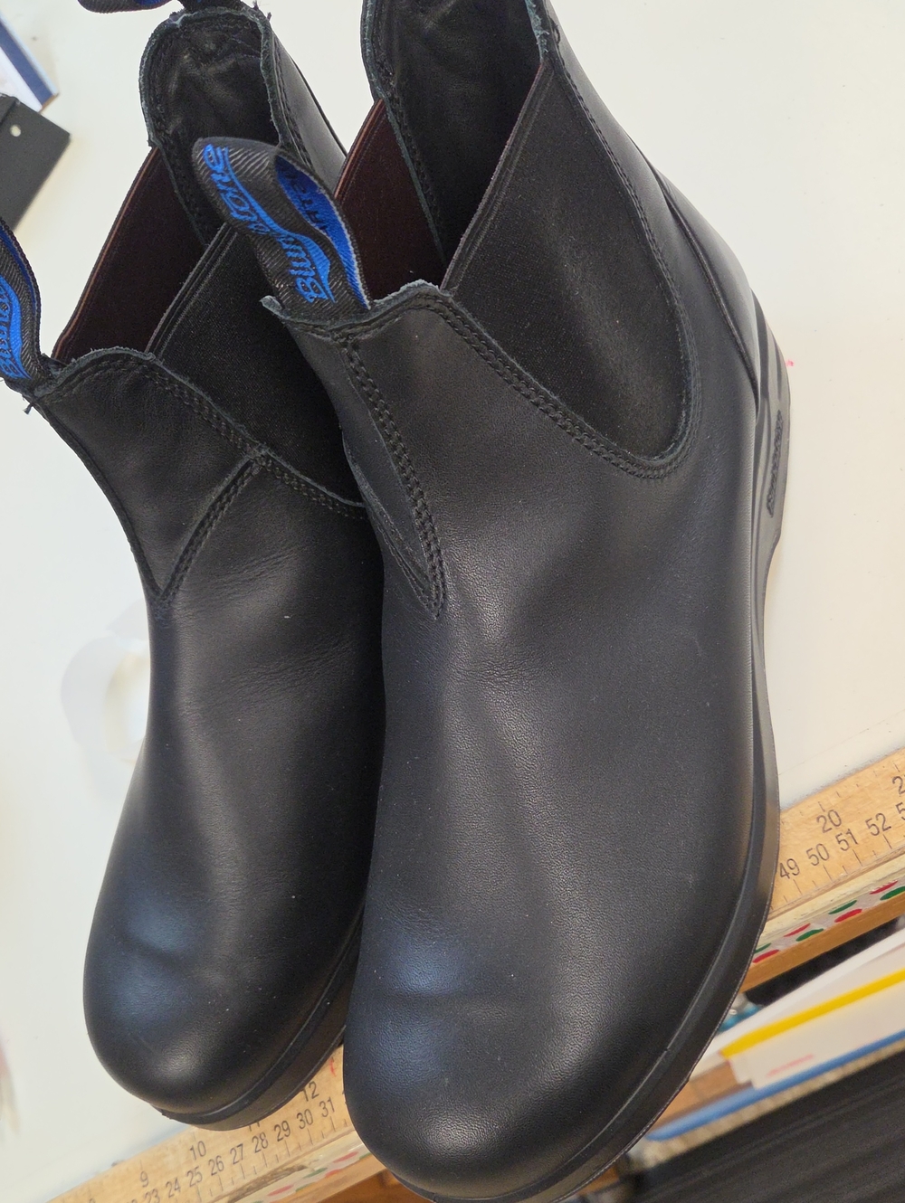 Black Slip-On BLUNDSTONE Work Boots - Men